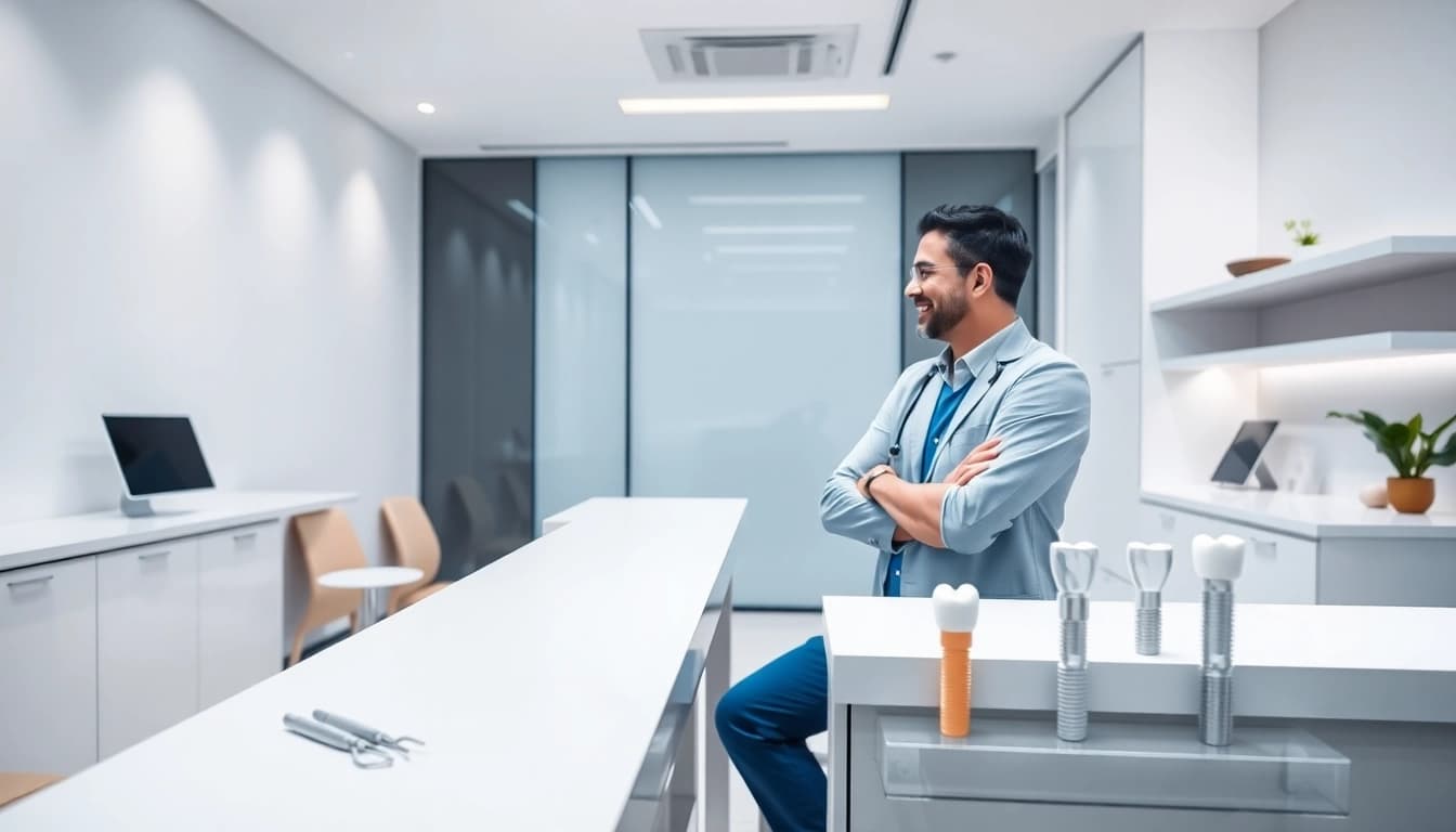 Best dental implants in Puchong consultation with a friendly dentist in a modern clinic.