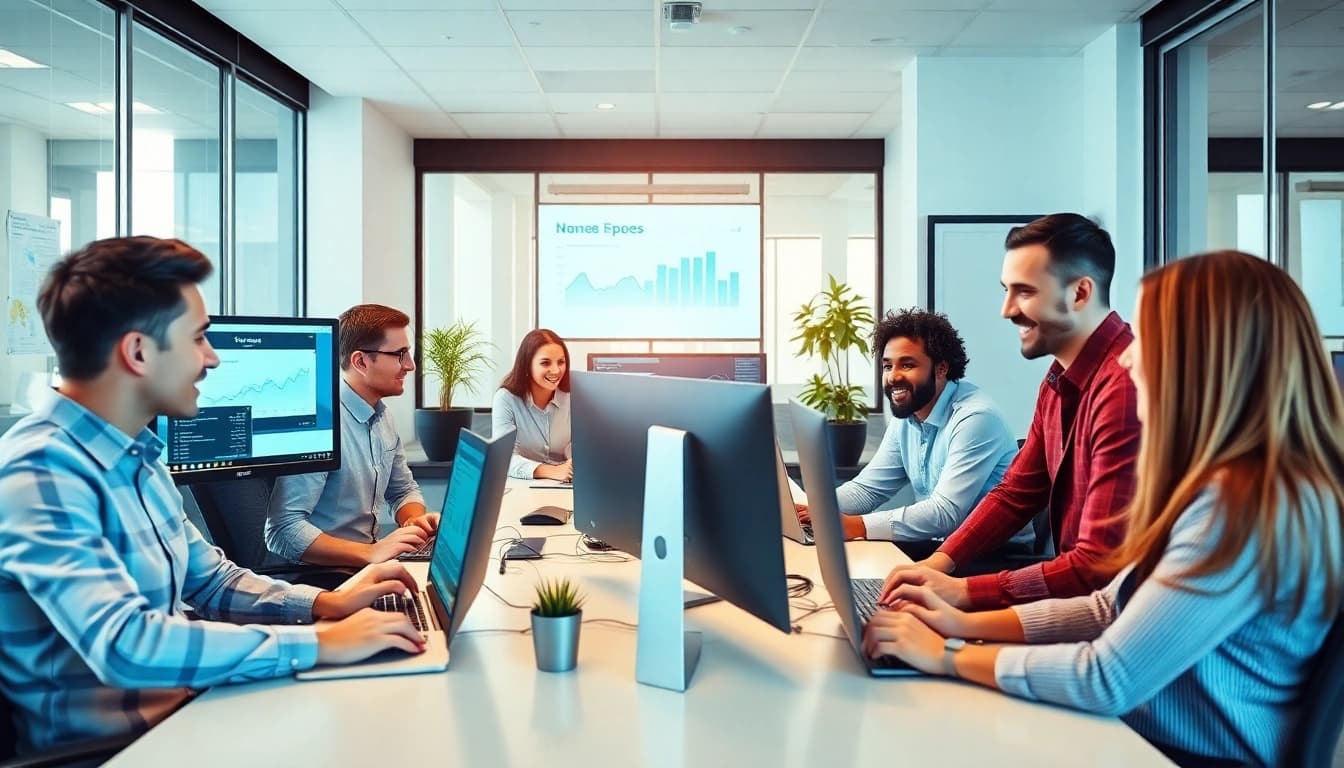 Reduce IT Downtime Tampa with a diverse IT team collaborating in a modern office.
