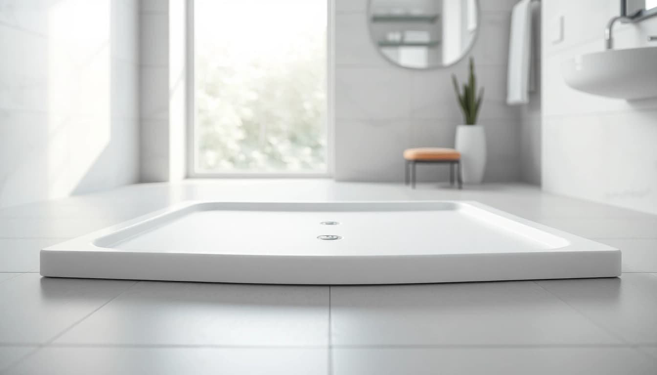 Elevate your space with a luxurious shower base featuring minimalist design and clean lines.