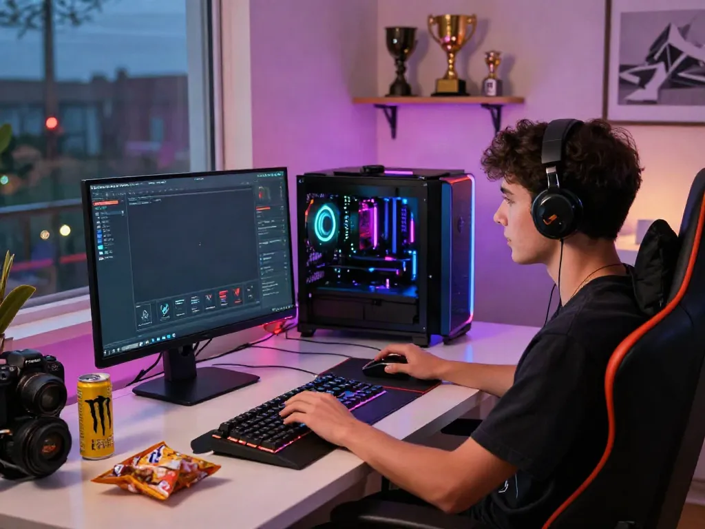 Engaging DU88 online gaming experience in a modern home office.