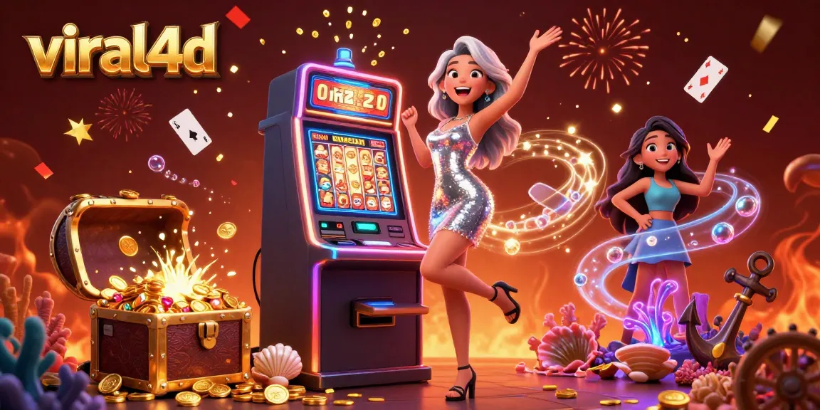 Experience the excitement of viral4d with a celebratory scene capturing a jackpot win at the casino.