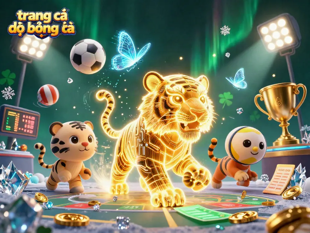 Trải nghiệm trang cá đọ bóng đá với khung cảnh casino đầy màu sắc và thể thao.