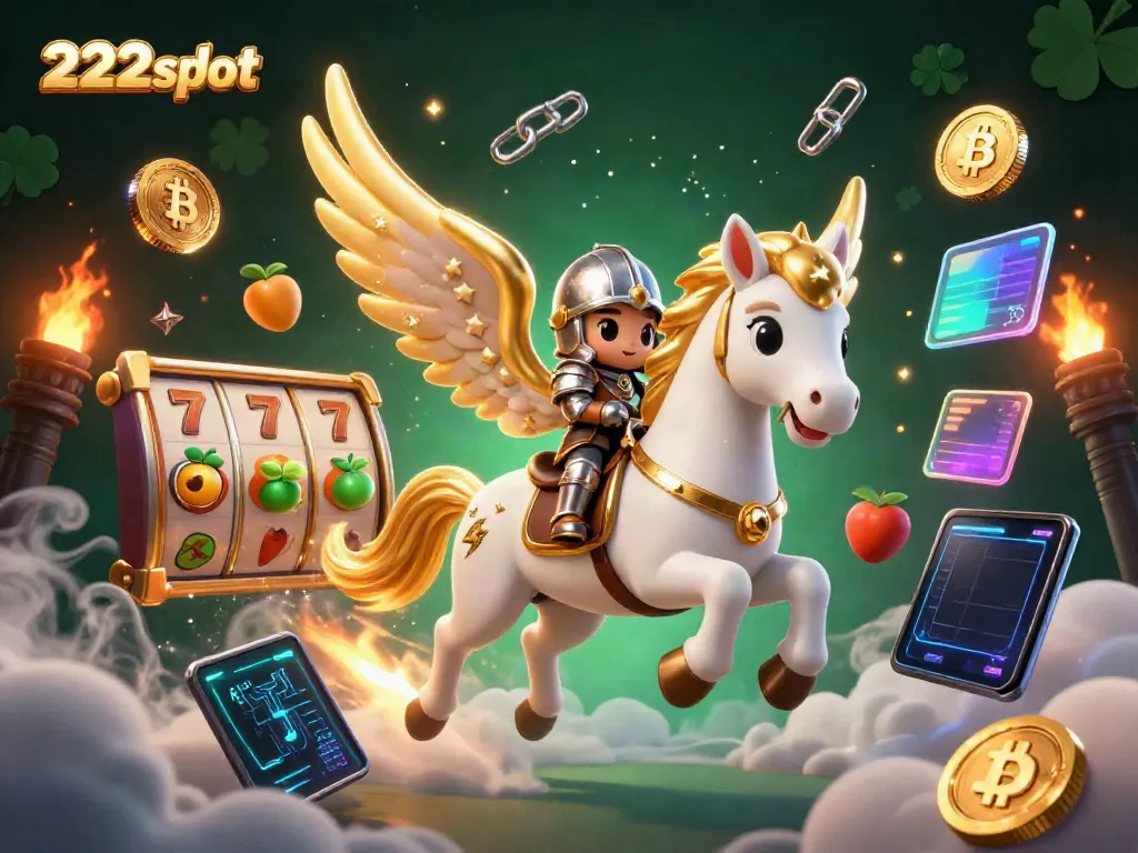 Permainan slot menarik di 222slot, menampilkan kuda putih bertenaga serba bisa dengan pemenang jackpot.