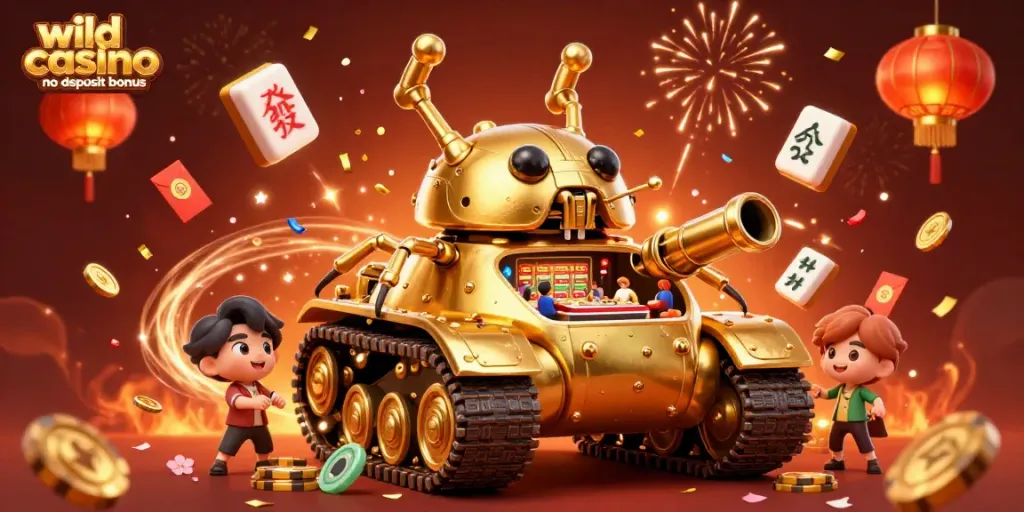 Experience the excitement of wild casino no deposit bonus with a dynamic 3D casino scene.
