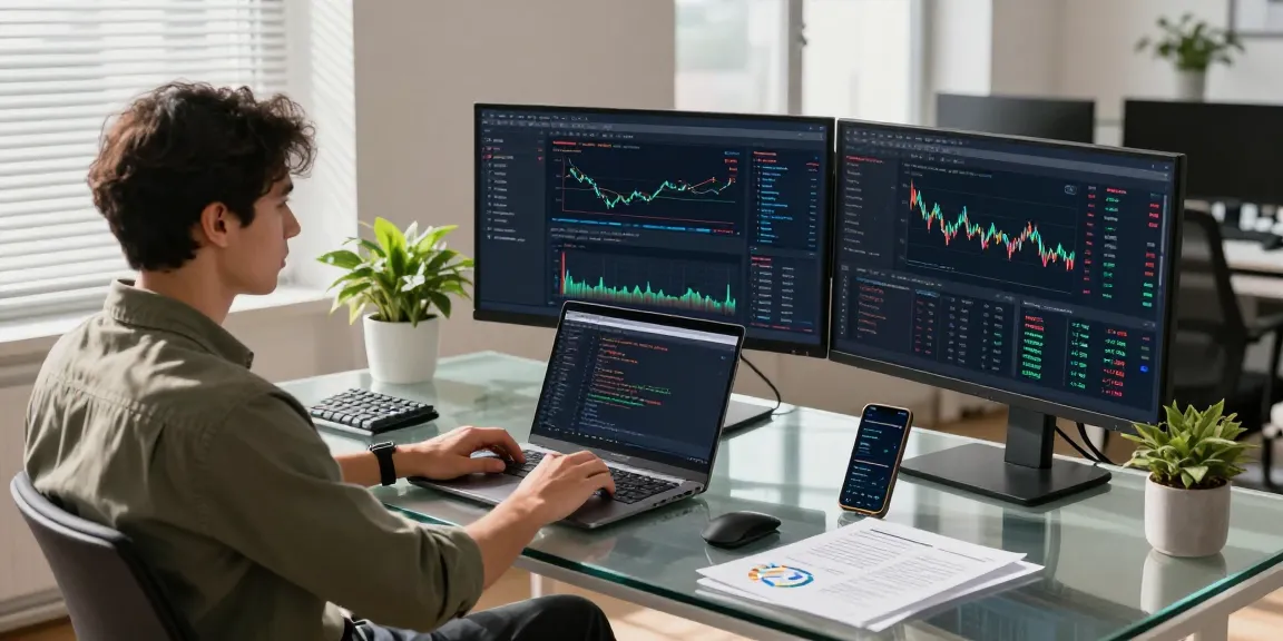 Real-time financial data analytics workspace featuring low latency tick data API tools.