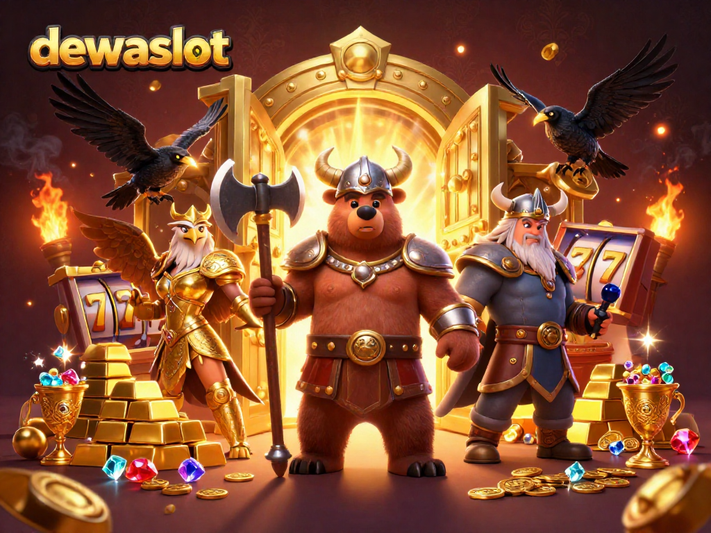 Dewa Slot menampilkan kemenangan slot dengan karakter Viking dan harta berkilau yang menambah keseruan permainan.