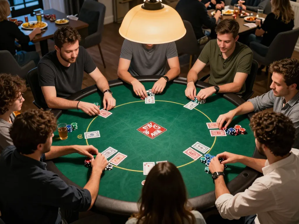 Engaging poker game showing vibrant 789win link action with players and colorful chips.