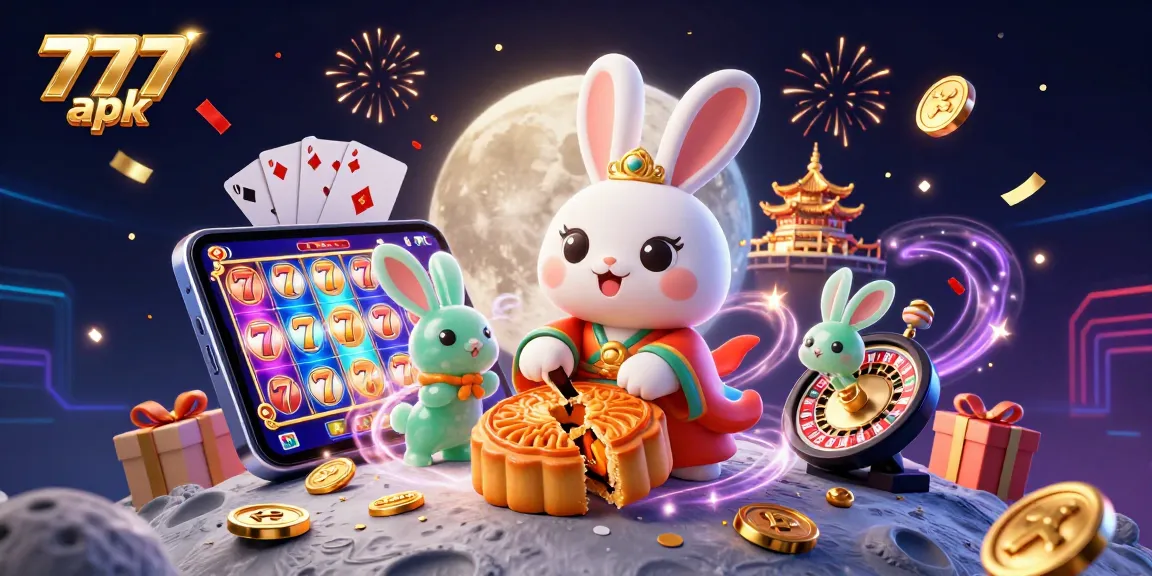 Engage in the excitement of the 777 apk with cartoon rabbits, casino gameplay, and vibrant elements.