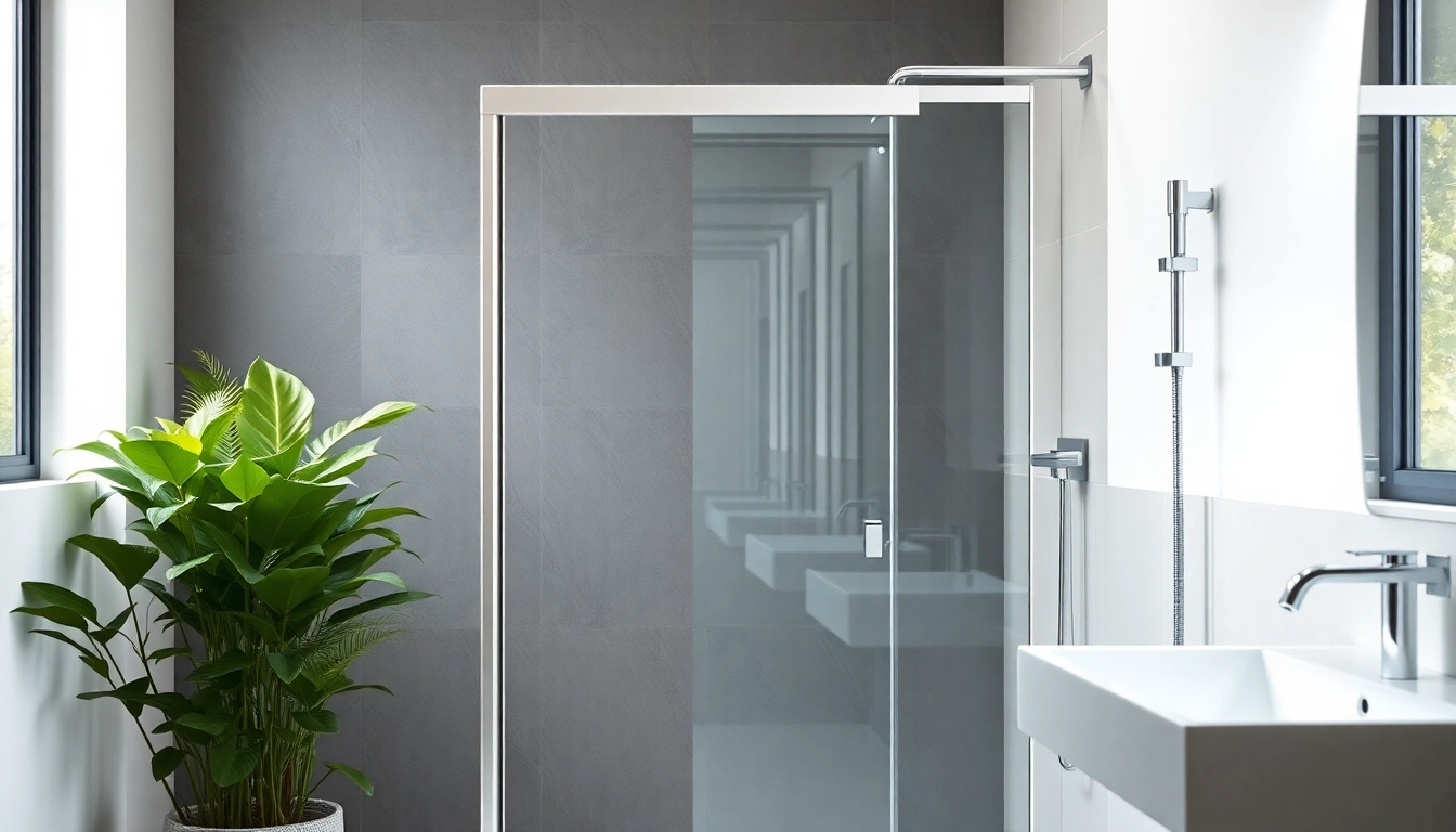 Admire la paroi de douche 150x200 avec un design élégant en verre clair dans une salle de bain moderne.