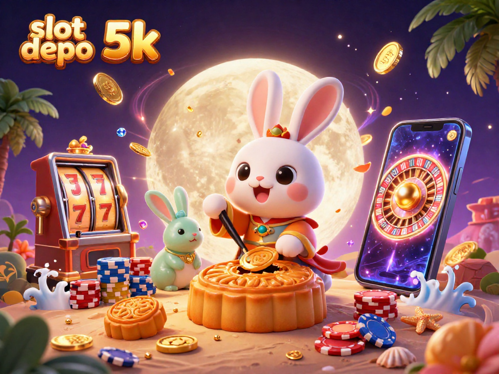 Spin reels and win with slot depo 5k as the moon rabbit unveils treasures amidst cosmic riches.