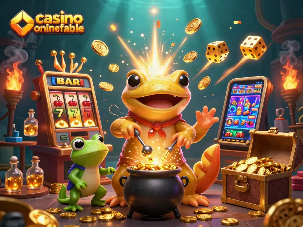 Disfruta del casino online fiable con una escena vibrante de una sala llena de emoción y oro.