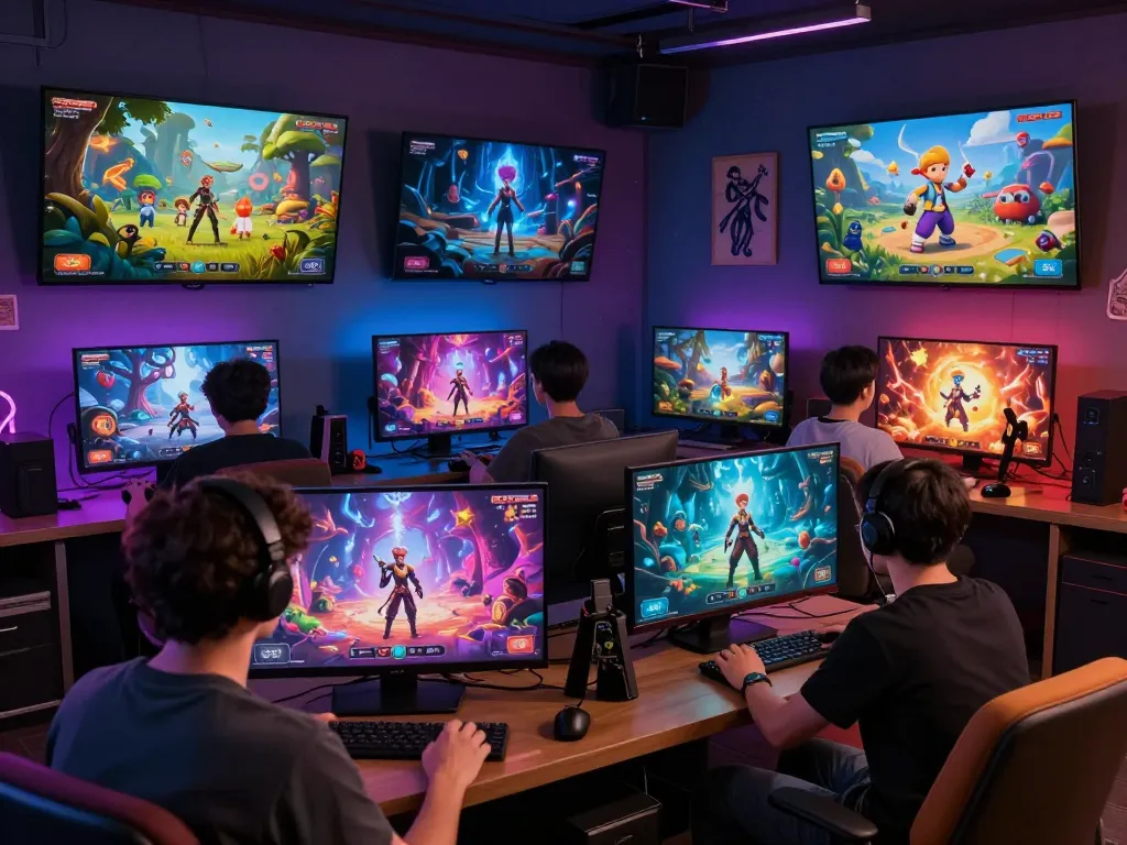Engaging scene showcasing players exploring real porn games in vibrant digital environments, highlighting interactive adult fantasies.
