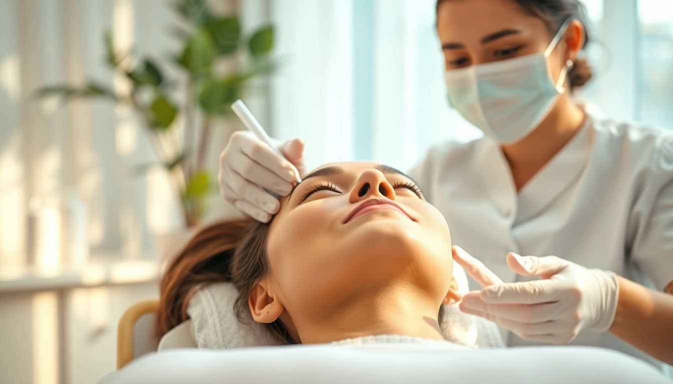 Receive a rejuvenating acne treatment facial near me in a tranquil spa setting.