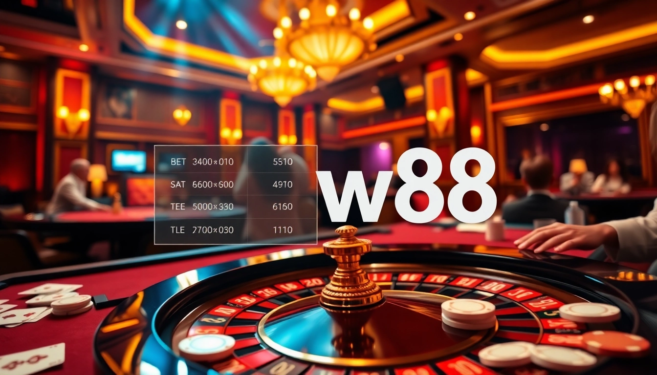 Experience thrilling bets at W88 online casino with live games and vibrant atmosphere.