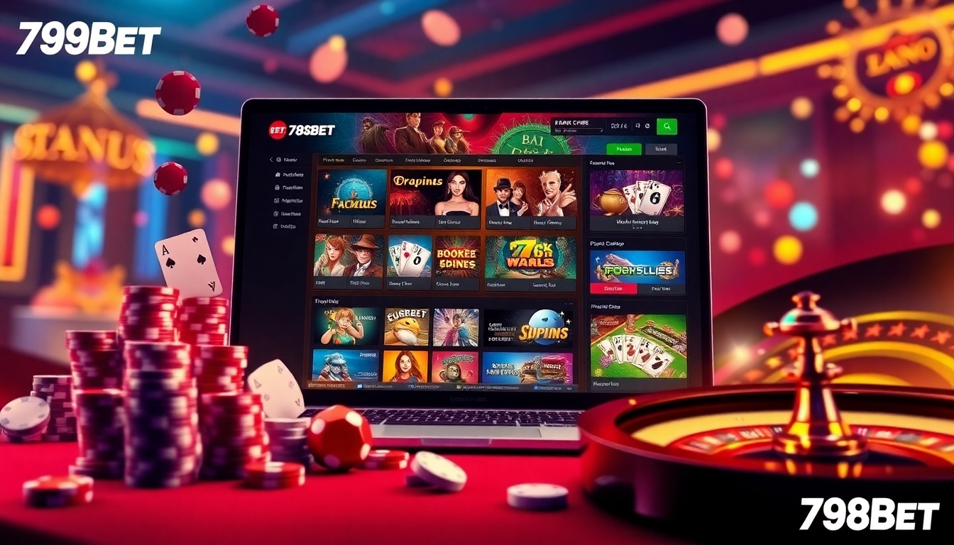 Engaging visual of the trang chủ 789bet online gambling platform showcasing casino games and betting interfaces.