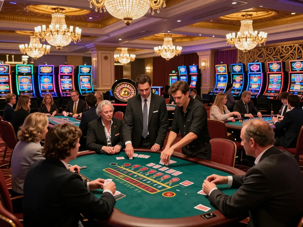 Players engaging in thrilling games at SC888 casino floor, showcasing vibrant atmosphere and strategic gameplay