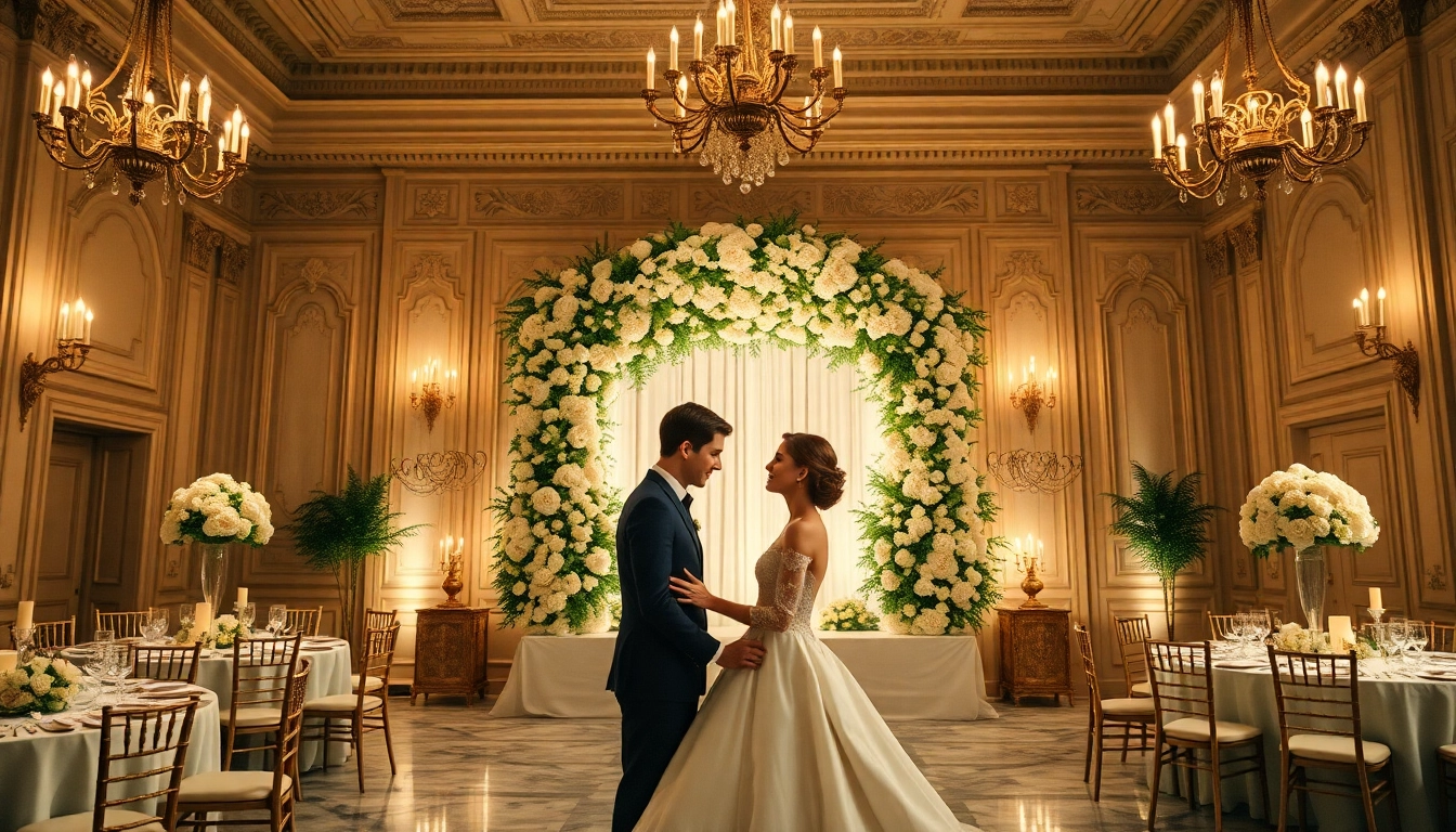 Showcasing a beautiful wedding event space Jacksonville with elegant floral decor and intimate ambiance.