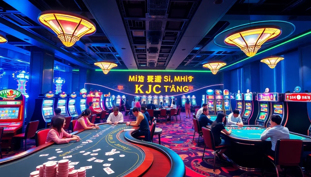 KJC AC 3 immersive casino experience with thrilling tables, dice, and slot machines.