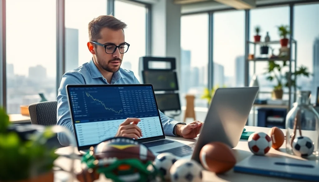 Explore sports betting apps India with an analyst reviewing data and statistics.