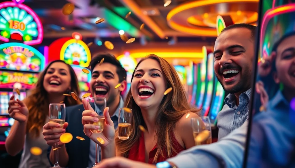 Slot gacor hari ini menyoroti pemain bersuka cita dengan kemenangan jackpot di kasino.