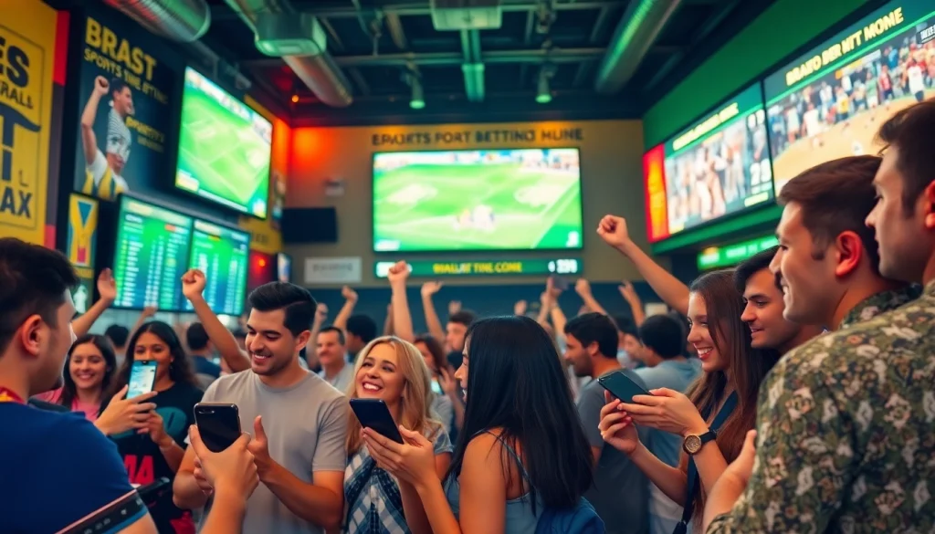 Captivating sports betting scene showcasing the best sports betting sites in Brazil, highlighting excitement and engagement.