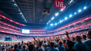 스포츠중계 실시간 중계 장면에서 팬들의 열정과 분위기를 보여줍니다.
