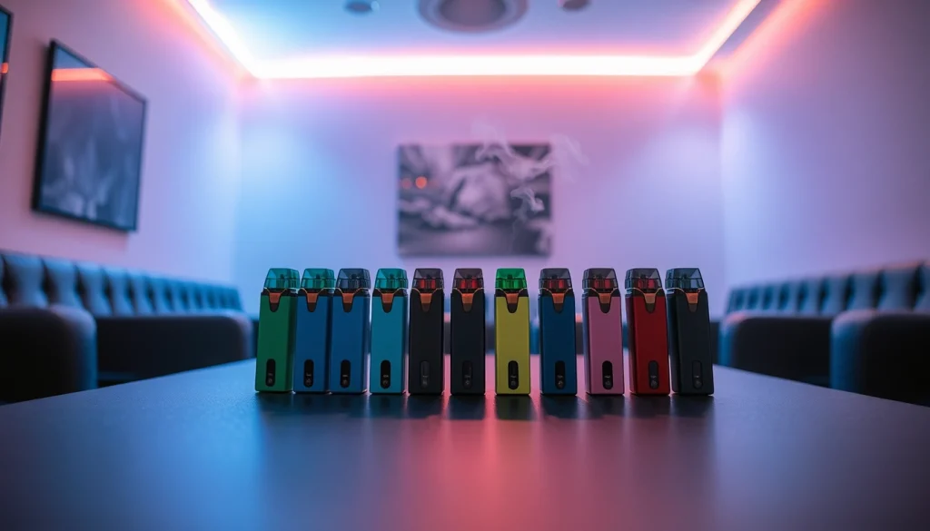 Elfbar Pods in a stylish setup showcasing unique designs und vibrant Farben.