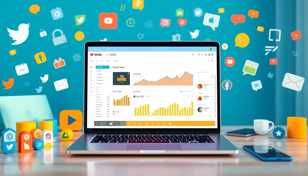 Boost your online presence with an engaging youtube smm panel showcasing vibrant marketing tools.