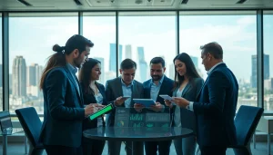 Boost productivity with WhatsApp Smart CRM displayed in a collaborative business setting.