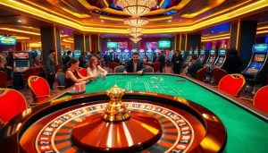 Embrace the thrill of gambling at a vibrant casino, with the phrase "Nếu như vậy bám vào đây" featured prominently.