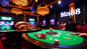 Join the excitement at Bin88 casino with vibrant poker games and lively roulette.