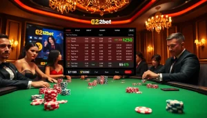 Players engaging at a high-stakes table while showcasing 12bet's vibrant betting interface.