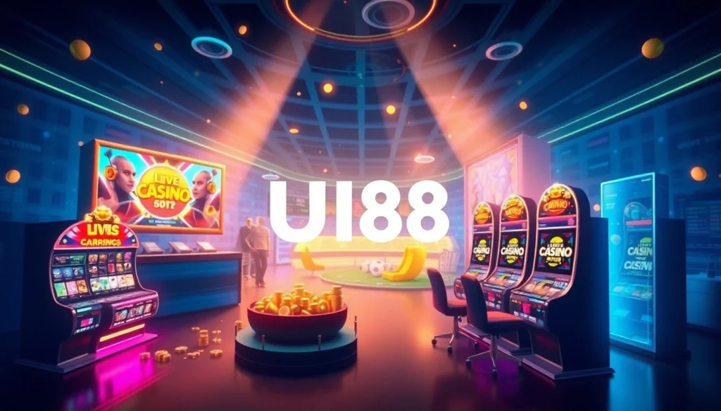 UU88 online gambling platform showcasing vibrant casino games and betting interfaces