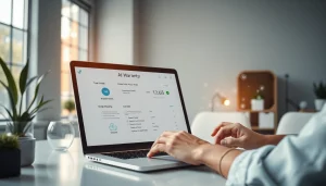 Engaging visual of AI first warranty company workflow in a modern, tech-friendly office setting.