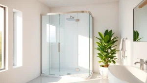 Erleben Sie die elegante duschkabine 100x100 in einem modernen Badezimmer mit coolem Design.