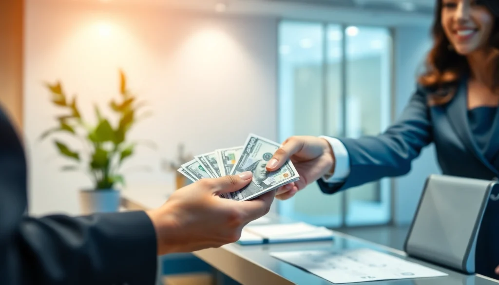 Menyetorkan 1k dalam bentuk uang tunai di dalam bank dengan teller yang siap membantu.