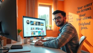 Discover how to search OnlyFans with an engaging digital scene showing a user browsing profiles