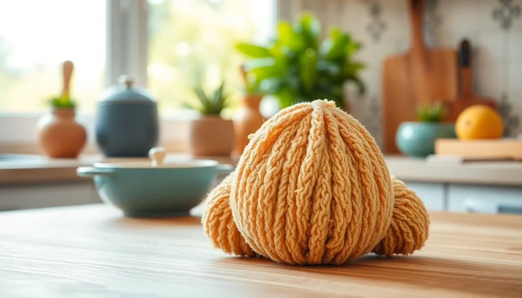 Enhance your kitchen with a versatile kitchen loofah scrubber for sparkling cleanliness.