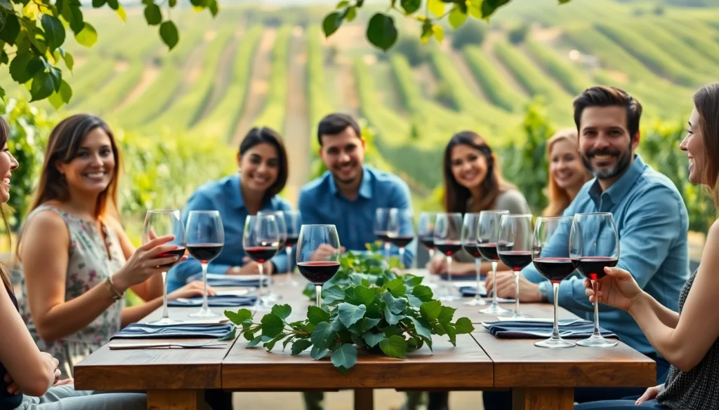 Enjoying a beautiful wine tasting experience at Winery Sacramento with a scenic vineyard backdrop.