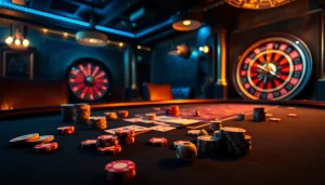 The hidden wiki theme is showcased with exciting casino elements like poker chips and a roulette wheel.