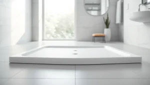 Elevate your space with a luxurious shower base featuring minimalist design and clean lines.