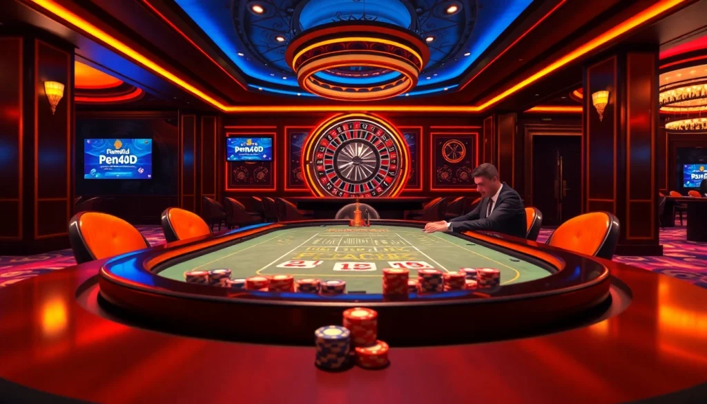 Experience the thrill of gambling with pen4d login at a luxurious casino table.